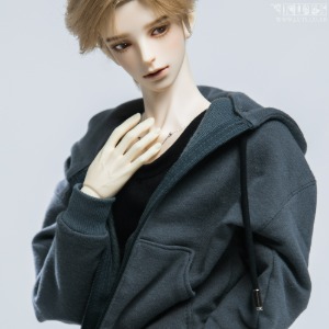 娃娃衣服 Pre-Order GSDF75 Hooded Zip-up Charcoal Gray