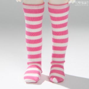 娃娃饰品 HDF Stripe Stocking Pink