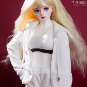 娃娃衣服 Pre-Order SDF65 Hooded Zip-up White