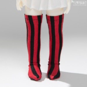 娃娃饰品 HDF Length Stripe Stocking Red